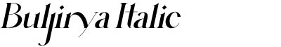 Buljirya Italic